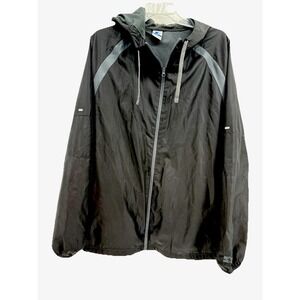 Starter Vintage Men's Black Full Zip Windbreaker Lightweight Jacket Size 2XL